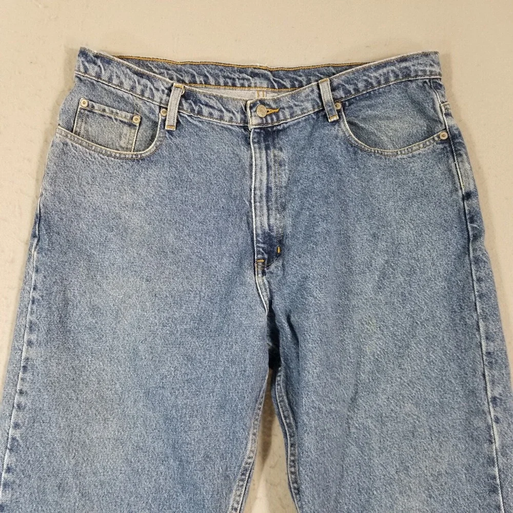 Polo Ralph Lauren jeans men's 38x30 relaxed loose fit blue denim pants retro